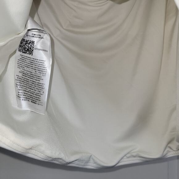 GUESS Sonya Strapless Setting Sun Printed White Bustier Top Women Sz XL - Picture 3 of 7